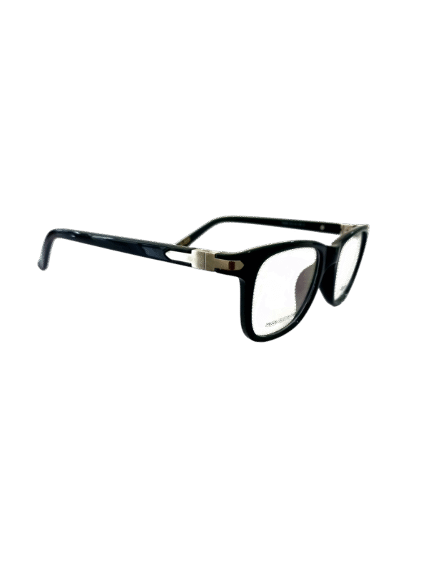 Premium Black Acetate Eyeglasses with Gold Accents