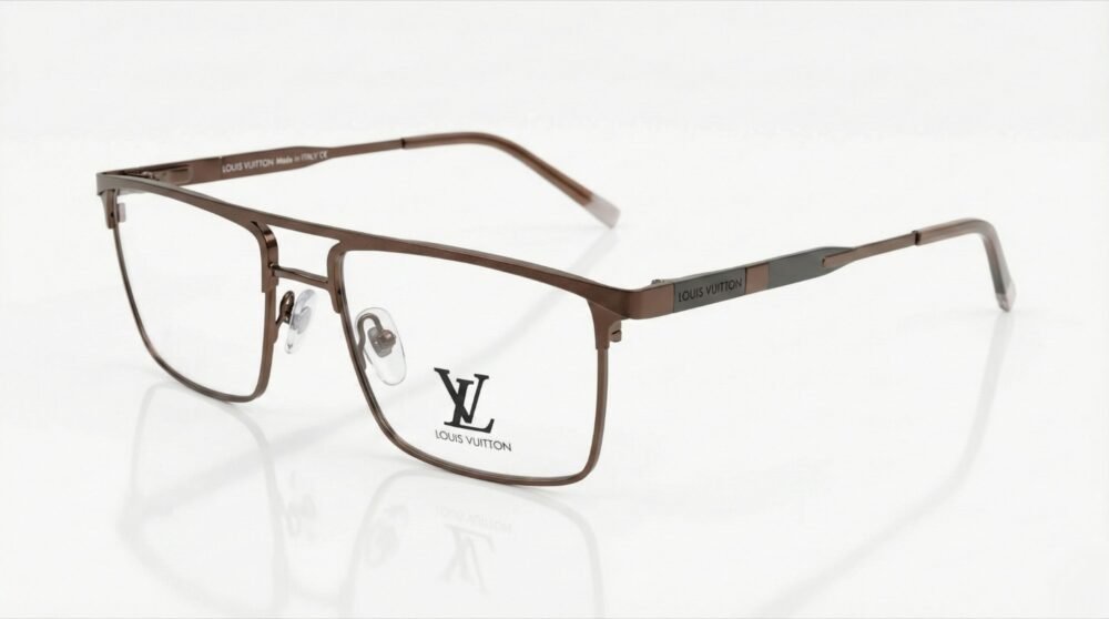 Louis Vuitton Brown Metal Optical Eyeglasses